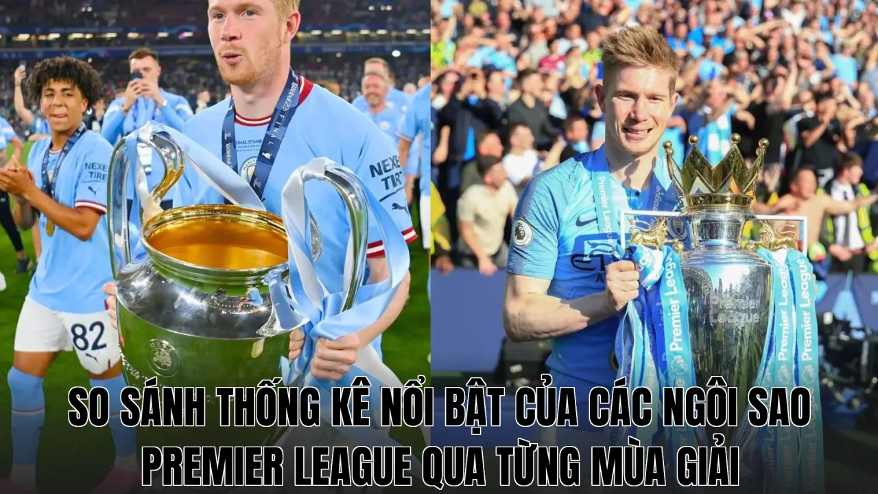 So sánh thống kê nổi bật của các ngôi sao Premier League qua từng mùa giải