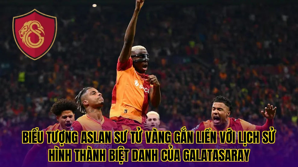 Biểu tượng Aslan sư tử vàng gắn liền với lịch sử hình thành biệt danh của Galatasaray